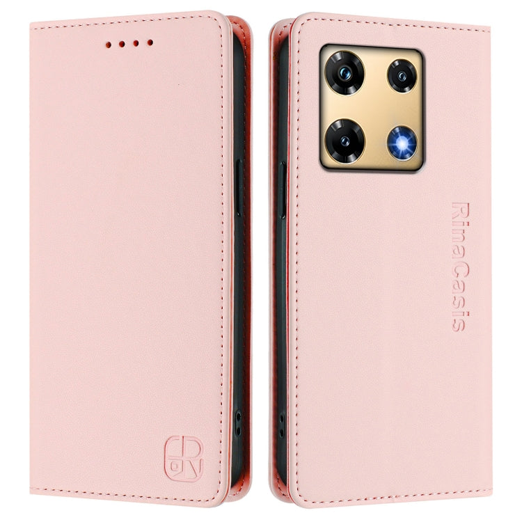 For Infinix Note 30 Pro 4G RC01 Dual-Folded Magnetic Suction RFID Leather Phone Case