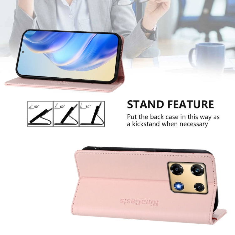 For Infinix Note 30 Pro 4G RC01 Dual-Folded Magnetic Suction RFID Leather Phone Case