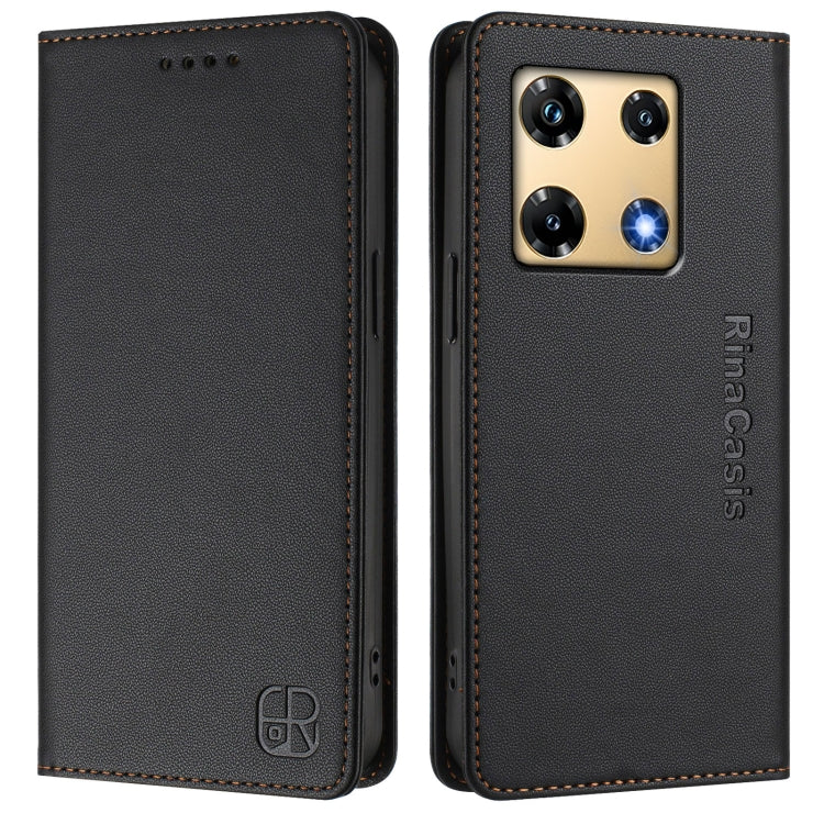 For Infinix Note 30 Pro 4G RC01 Dual-Folded Magnetic Suction RFID Leather Phone Case