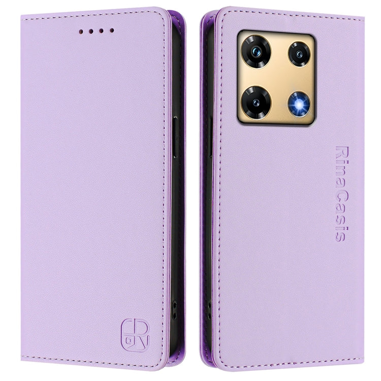 For Infinix Note 30 Pro 4G RC01 Dual-Folded Magnetic Suction RFID Leather Phone Case