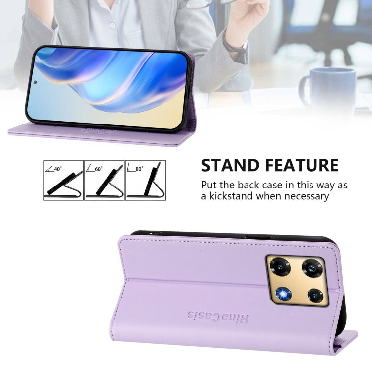 For Infinix Note 30 Pro 4G RC01 Dual-Folded Magnetic Suction RFID Leather Phone Case