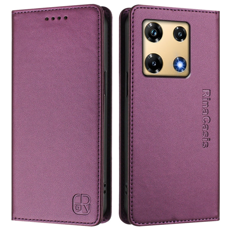 For Infinix Note 30 Pro 4G RC01 Dual-Folded Magnetic Suction RFID Leather Phone Case