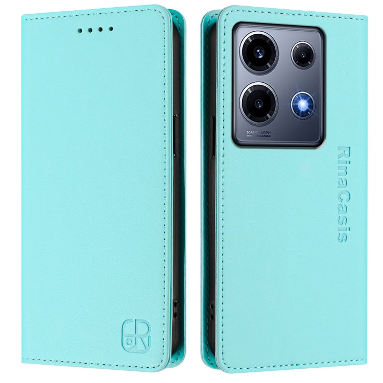For Infinix Note 30 VIP RC01 Dual-Folded Magnetic Suction RFID Leather Phone Case