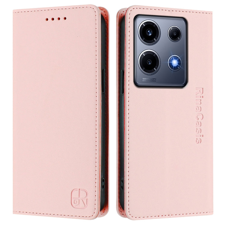For Infinix Note 30 VIP RC01 Dual-Folded Magnetic Suction RFID Leather Phone Case