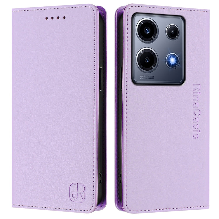 For Infinix Note 30 VIP RC01 Dual-Folded Magnetic Suction RFID Leather Phone Case