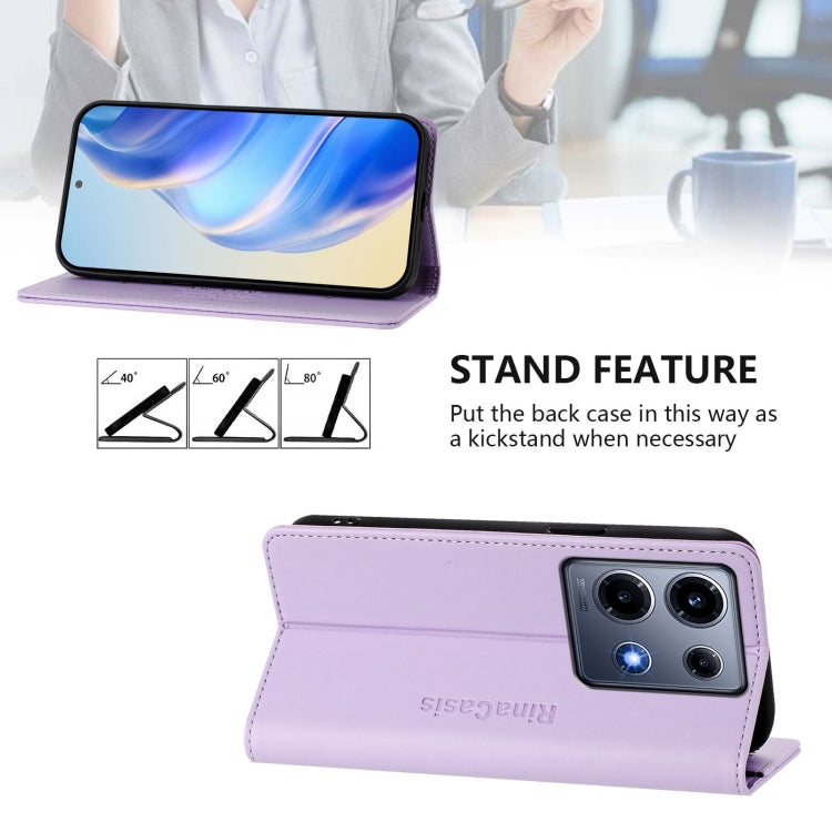 For Infinix Note 30 VIP RC01 Dual-Folded Magnetic Suction RFID Leather Phone Case