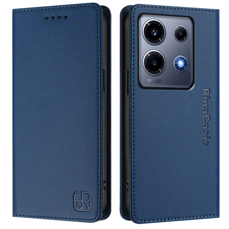 For Infinix Note 30 VIP RC01 Dual-Folded Magnetic Suction RFID Leather Phone Case