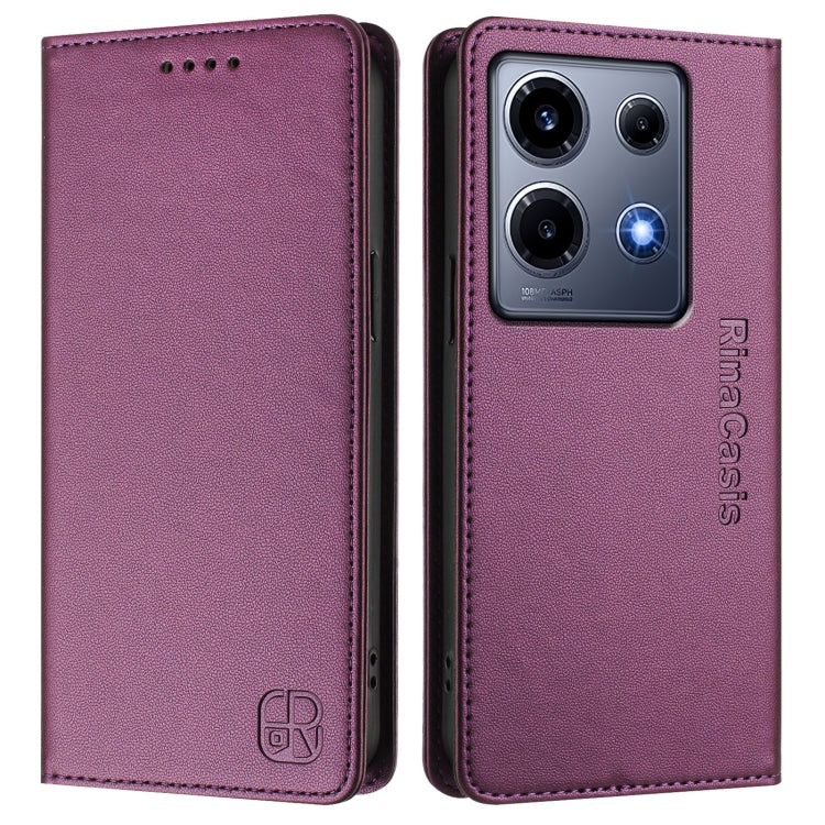 For Infinix Note 30 VIP RC01 Dual-Folded Magnetic Suction RFID Leather Phone Case