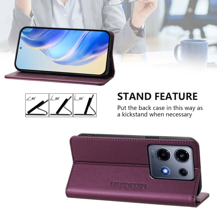For Infinix Note 30 VIP RC01 Dual-Folded Magnetic Suction RFID Leather Phone Case