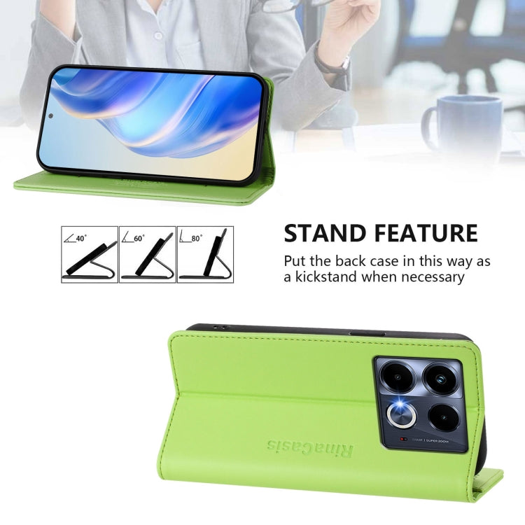 For Infinix Note 40 4G RC01 Dual-Folded Magnetic Suction RFID Leather Phone Case