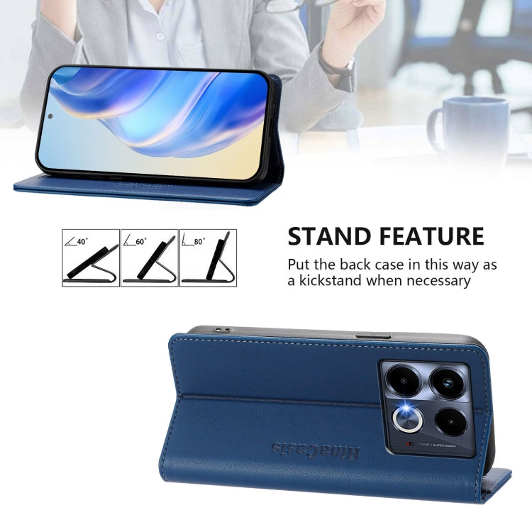 For Infinix Note 40 4G RC01 Dual-Folded Magnetic Suction RFID Leather Phone Case