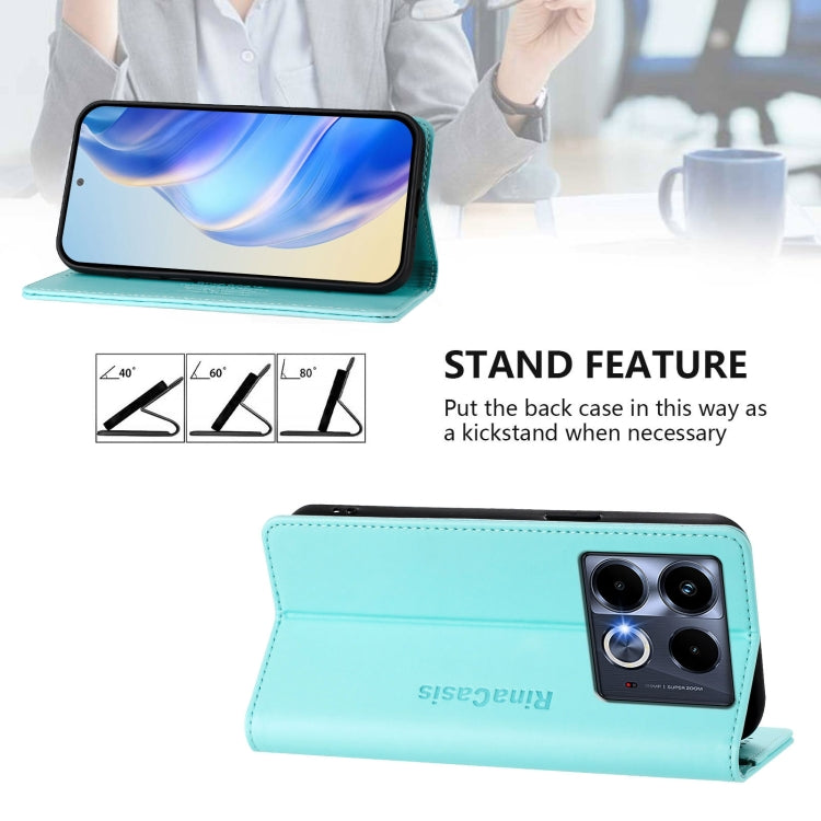 For Infinix Note 40 5G RC01 Dual-Folded Magnetic Suction RFID Leather Phone Case