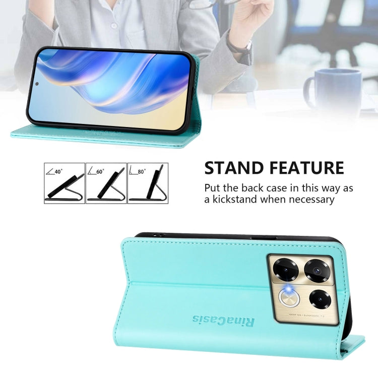 For Infinix Note 40 Pro 4G / 5G RC01 Dual-Folded Magnetic Suction RFID Leather Phone Case