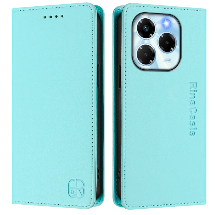 For Infinix Note 40X 5G RC01 Dual-Folded Magnetic Suction RFID Leather Phone Case
