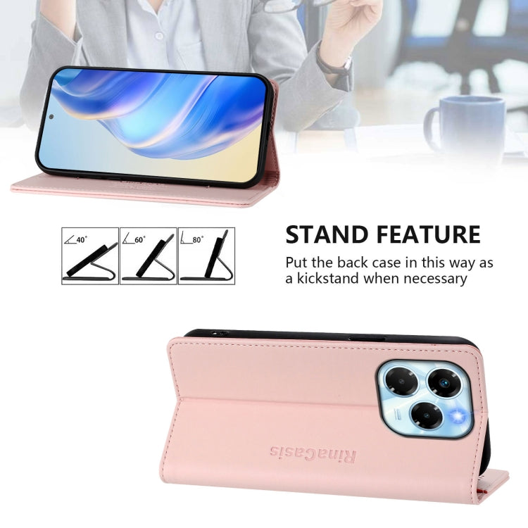 For Infinix Note 40X 5G RC01 Dual-Folded Magnetic Suction RFID Leather Phone Case