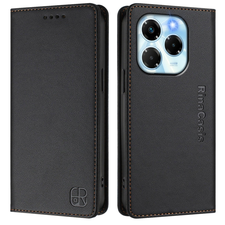 For Infinix Note 40X 5G RC01 Dual-Folded Magnetic Suction RFID Leather Phone Case