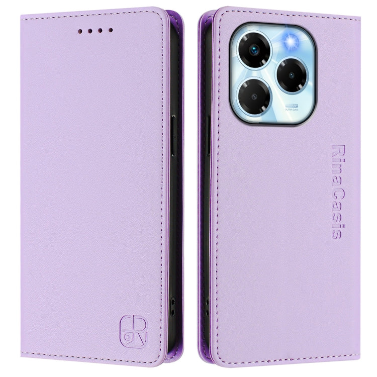 For Infinix Note 40X 5G RC01 Dual-Folded Magnetic Suction RFID Leather Phone Case