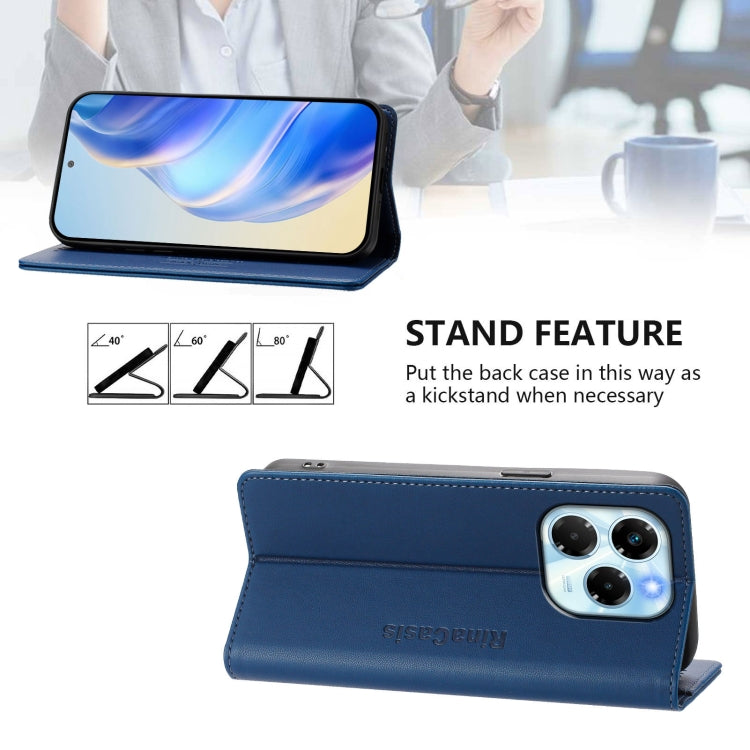 For Infinix Note 40X 5G RC01 Dual-Folded Magnetic Suction RFID Leather Phone Case