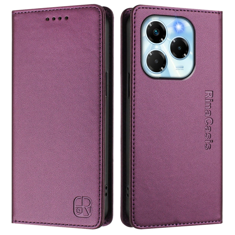 For Infinix Note 40X 5G RC01 Dual-Folded Magnetic Suction RFID Leather Phone Case