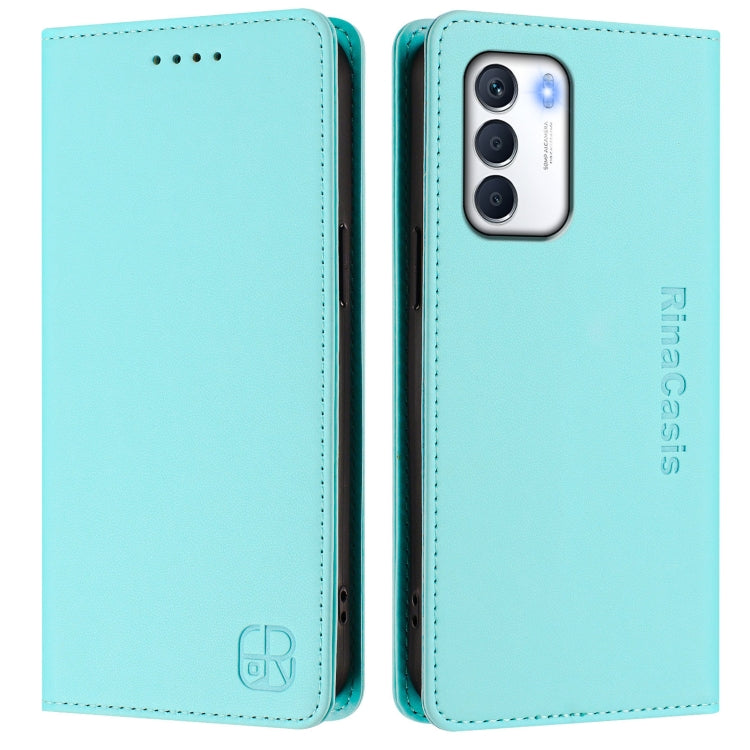 For Infinix Zero 5G 2023 RC01 Dual-Folded Magnetic Suction RFID Leather Phone Case