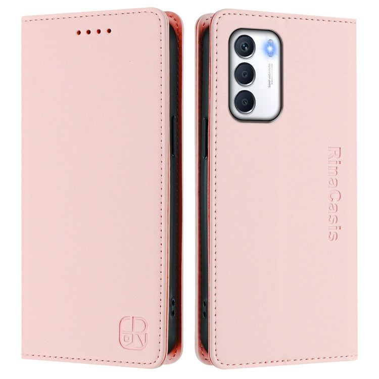 For Infinix Zero 5G 2023 RC01 Dual-Folded Magnetic Suction RFID Leather Phone Case
