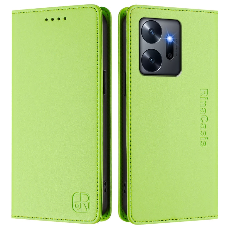 For Infinix Zero 20 RC01 Dual-Folded Magnetic Suction RFID Leather Phone Case
