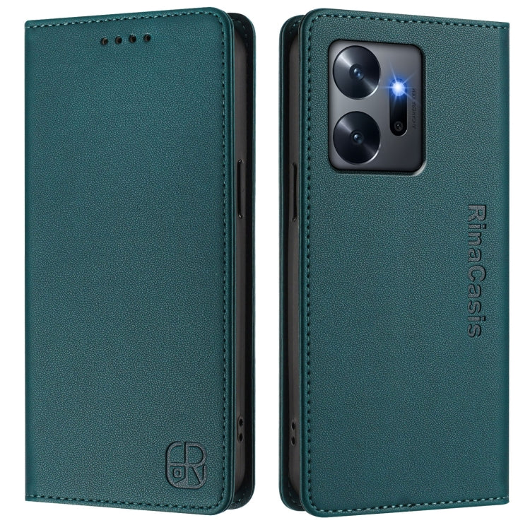 For Infinix Zero 20 RC01 Dual-Folded Magnetic Suction RFID Leather Phone Case