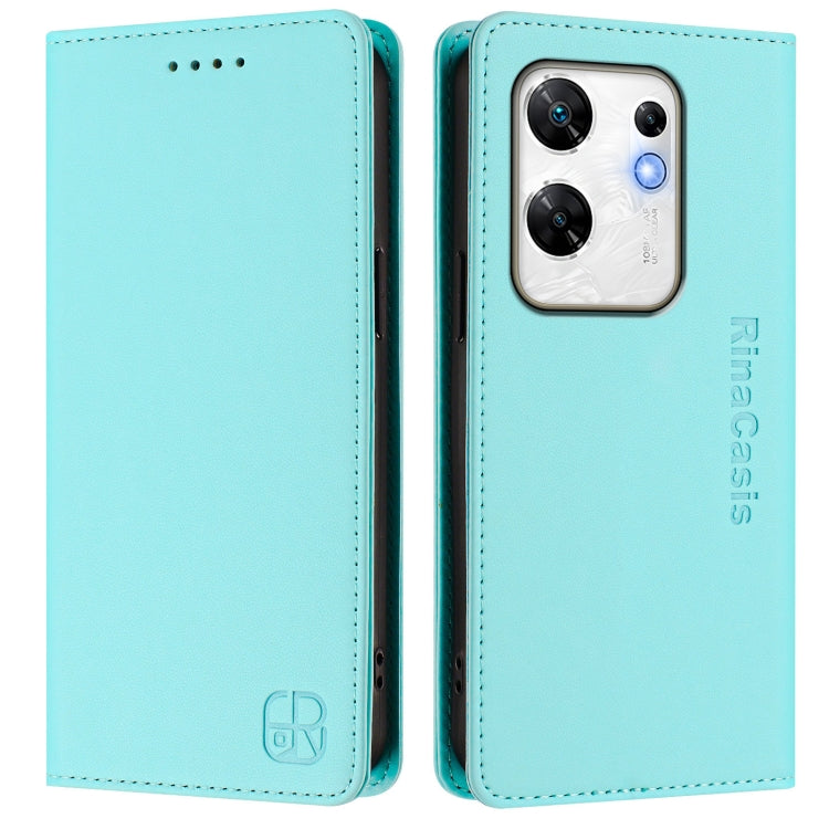 For Infinix Zero 30 4G RC01 Dual-Folded Magnetic Suction RFID Leather Phone Case