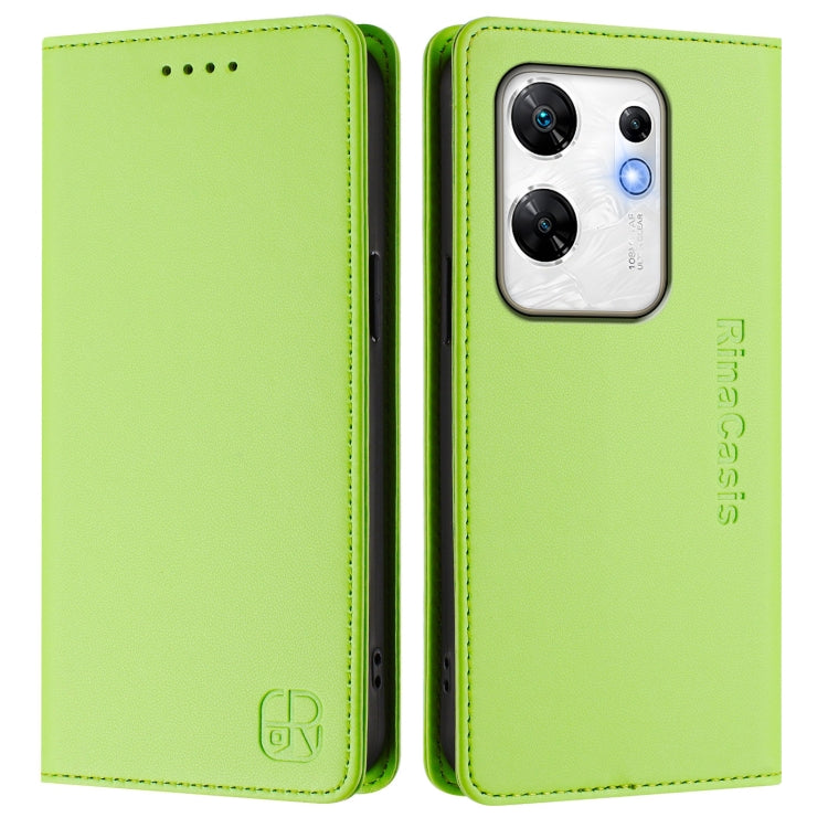 For Infinix Zero 30 4G RC01 Dual-Folded Magnetic Suction RFID Leather Phone Case