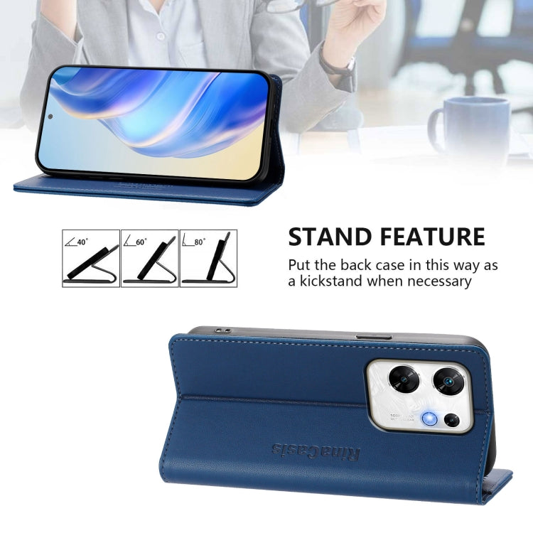 For Infinix Zero 30 4G RC01 Dual-Folded Magnetic Suction RFID Leather Phone Case