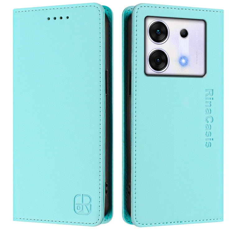 For Infinix Zero 30 5G RC01 Dual-Folded Magnetic Suction RFID Leather Phone Case