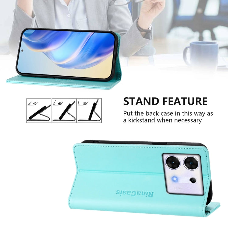 For Infinix Zero 30 5G RC01 Dual-Folded Magnetic Suction RFID Leather Phone Case