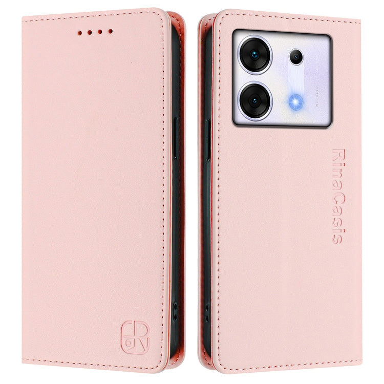 For Infinix Zero 30 5G RC01 Dual-Folded Magnetic Suction RFID Leather Phone Case