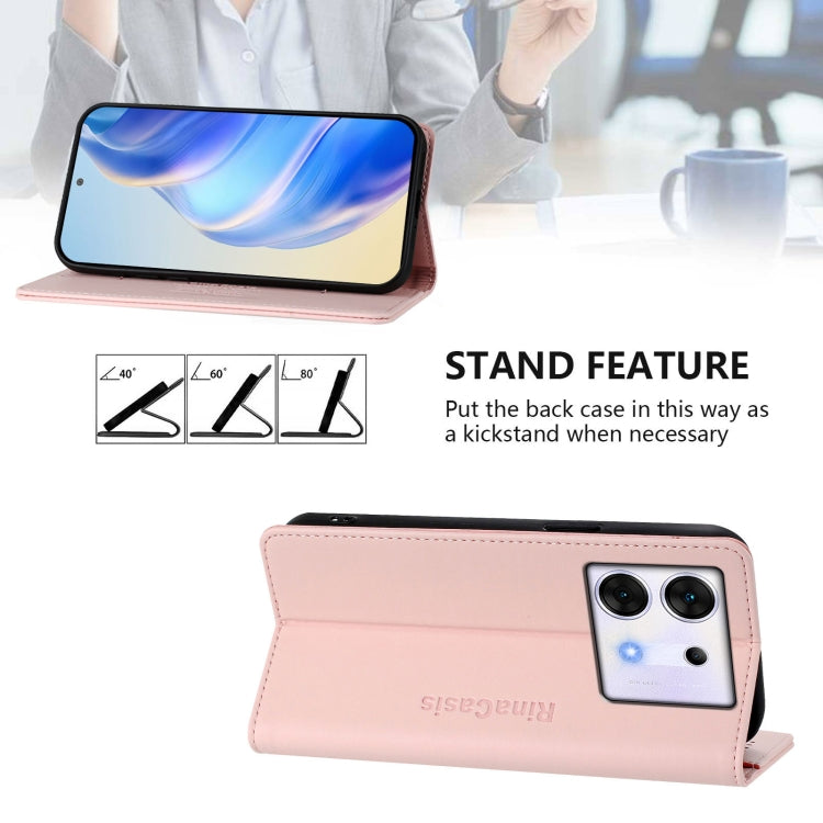 For Infinix Zero 30 5G RC01 Dual-Folded Magnetic Suction RFID Leather Phone Case