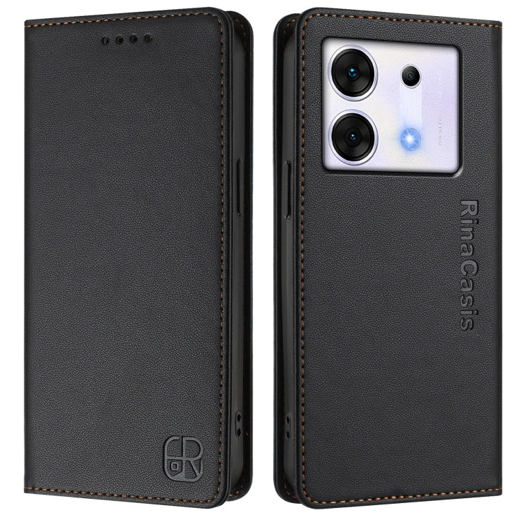For Infinix Zero 30 5G RC01 Dual-Folded Magnetic Suction RFID Leather Phone Case