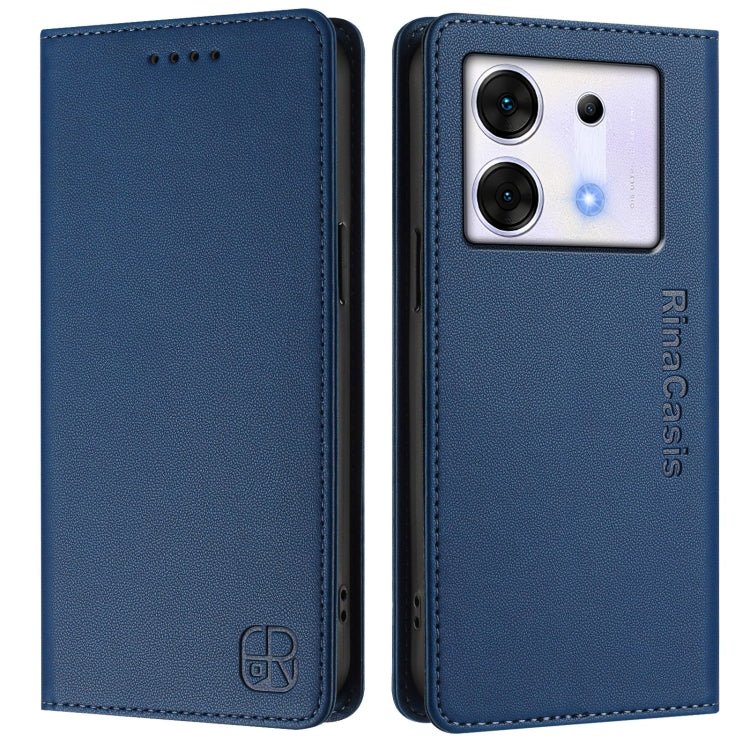 For Infinix Zero 30 5G RC01 Dual-Folded Magnetic Suction RFID Leather Phone Case