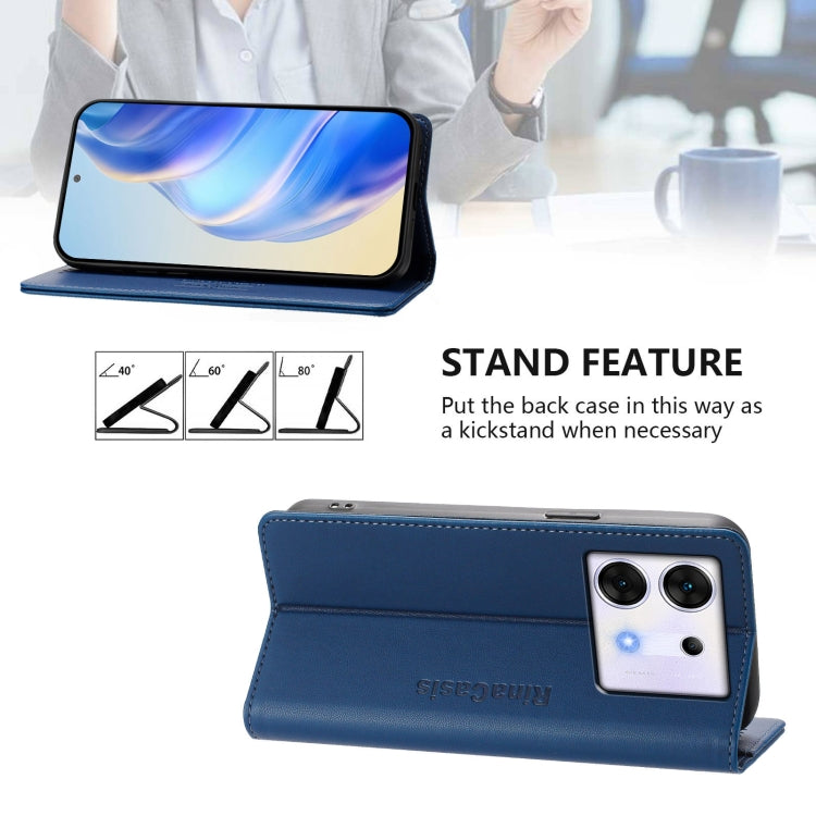 For Infinix Zero 30 5G RC01 Dual-Folded Magnetic Suction RFID Leather Phone Case