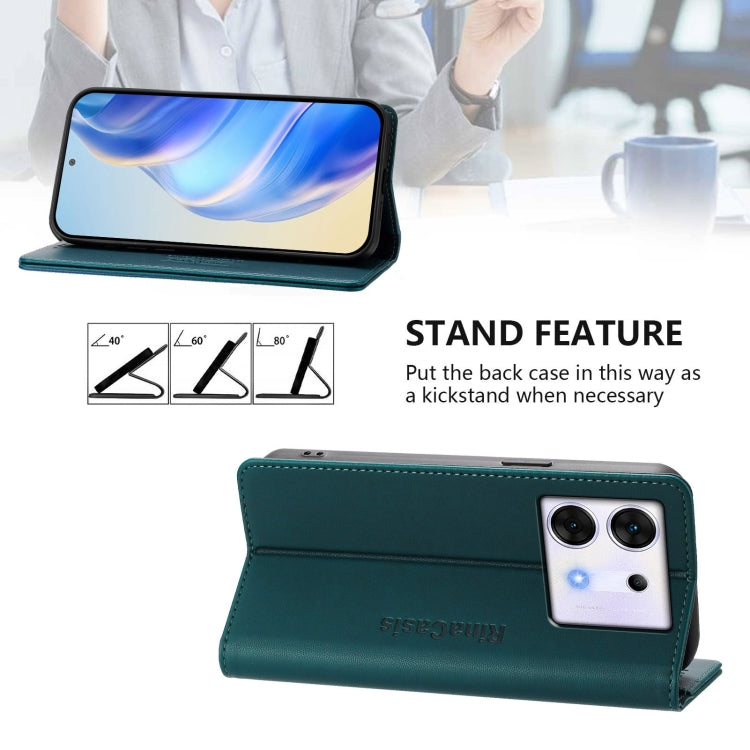 For Infinix Zero 30 5G RC01 Dual-Folded Magnetic Suction RFID Leather Phone Case
