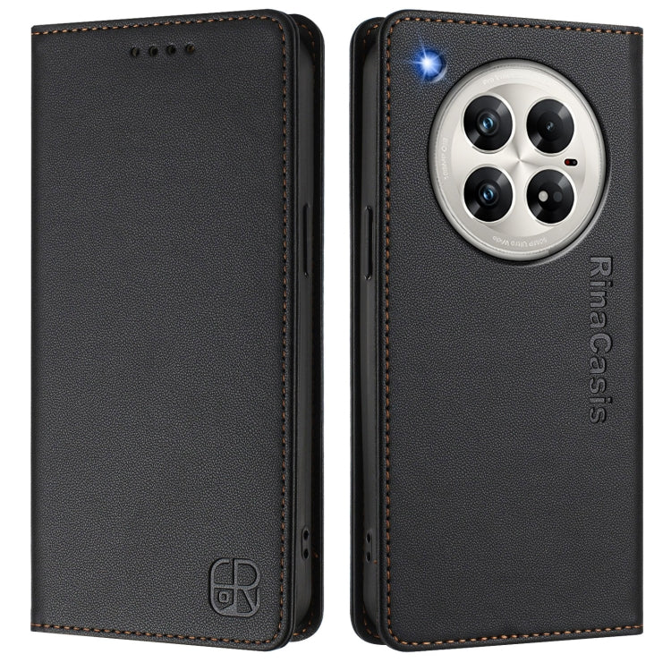 For Infinix Zero 40 4G / 5G RC01 Dual-Folded Magnetic Suction RFID Leather Phone Case