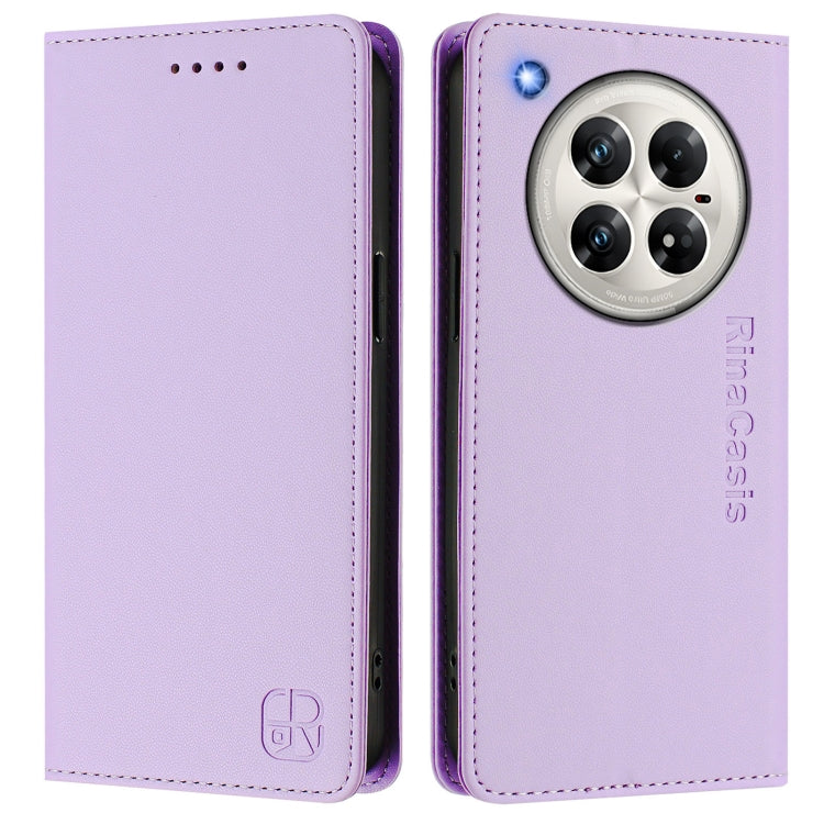 For Infinix Zero 40 4G / 5G RC01 Dual-Folded Magnetic Suction RFID Leather Phone Case