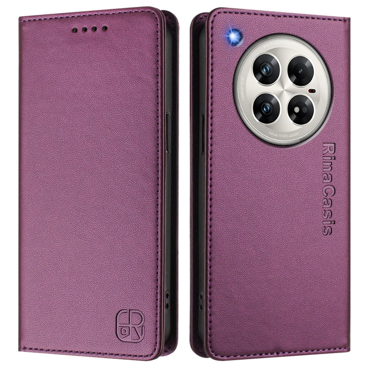 For Infinix Zero 40 4G / 5G RC01 Dual-Folded Magnetic Suction RFID Leather Phone Case