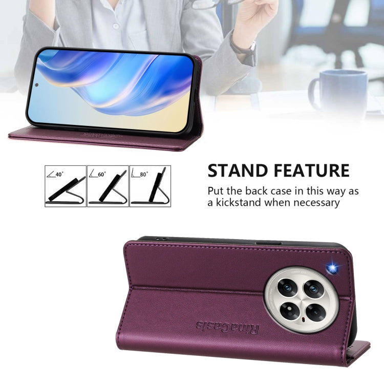 For Infinix Zero 40 4G / 5G RC01 Dual-Folded Magnetic Suction RFID Leather Phone Case