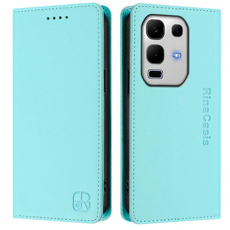 For Infinix Note 50s RC01 Dual-Folded Magnetic Suction RFID Leather Phone Case