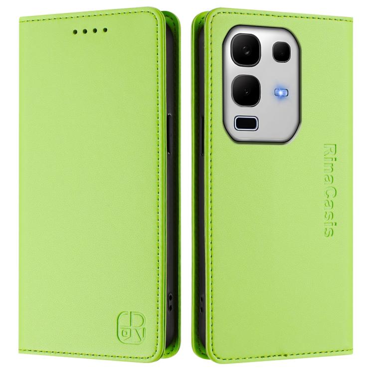 For Infinix Note 50s RC01 Dual-Folded Magnetic Suction RFID Leather Phone Case