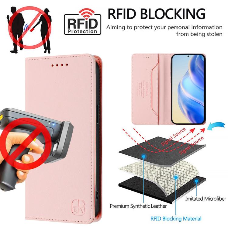 For Infinix Note 50s RC01 Dual-Folded Magnetic Suction RFID Leather Phone Case