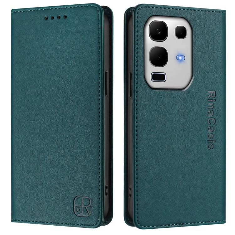 For Infinix Note 50s RC01 Dual-Folded Magnetic Suction RFID Leather Phone Case