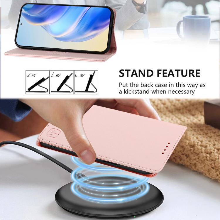 For Infinix Note 60 / 60 Pro RC01 Dual-Folded Magnetic Suction RFID Leather Phone Case