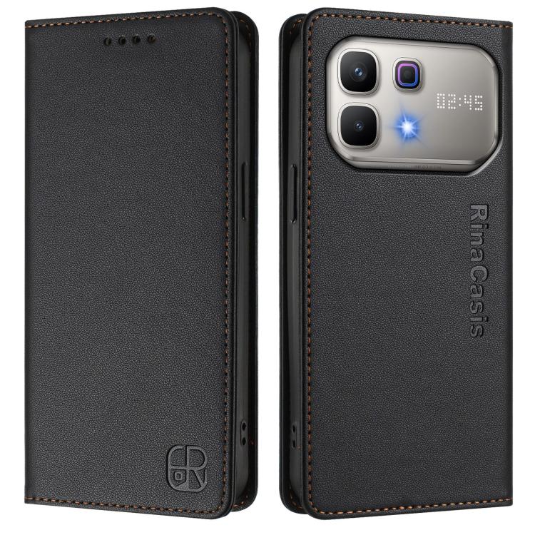 For Infinix Note 60 / 60 Pro RC01 Dual-Folded Magnetic Suction RFID Leather Phone Case