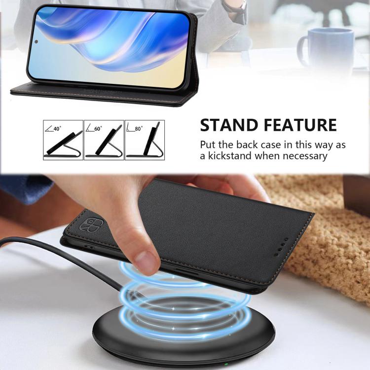 For Infinix Note 60 / 60 Pro RC01 Dual-Folded Magnetic Suction RFID Leather Phone Case