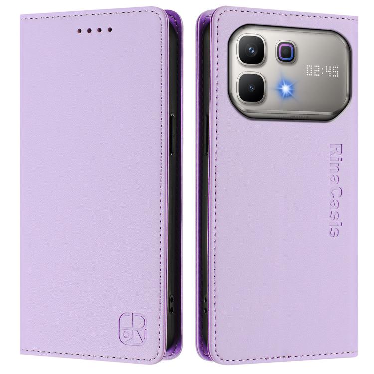 For Infinix Note 60 / 60 Pro RC01 Dual-Folded Magnetic Suction RFID Leather Phone Case